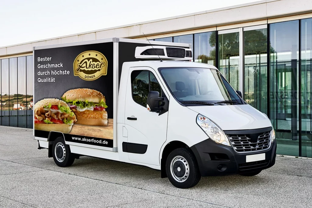 Fahrzeugbeschriftung Kühlkoffer Akser Döner, Wuppertal
